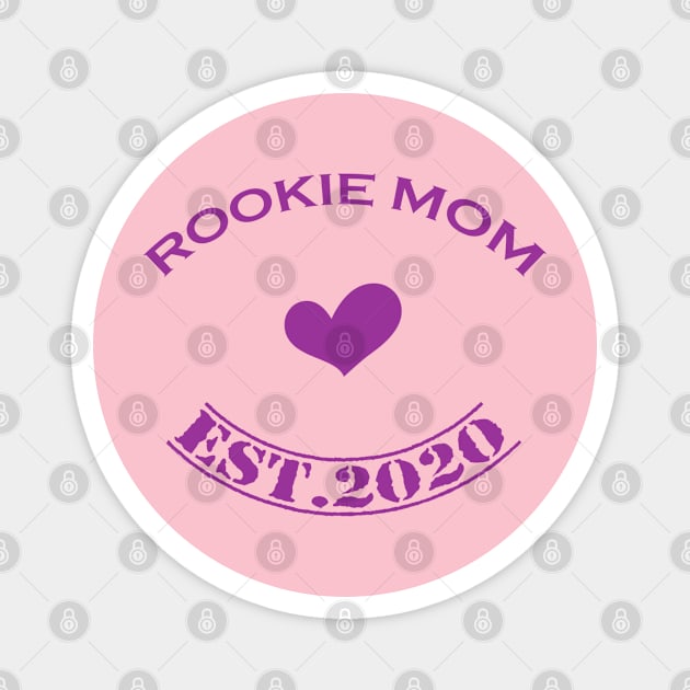 Rookie mom purple Magnet by Teeject